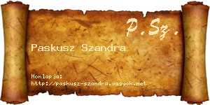 Paskusz Szandra névjegykártya